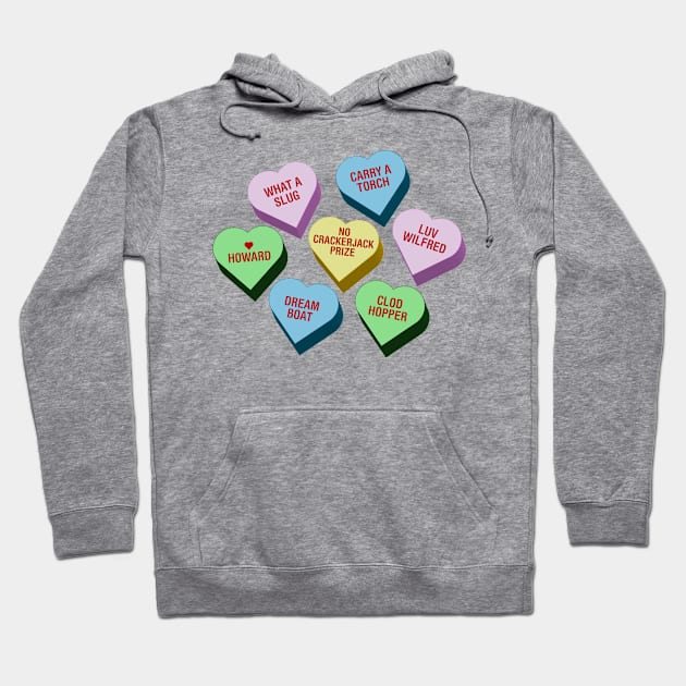 Carousel of Candy Hearts Hoodie by brkgnews